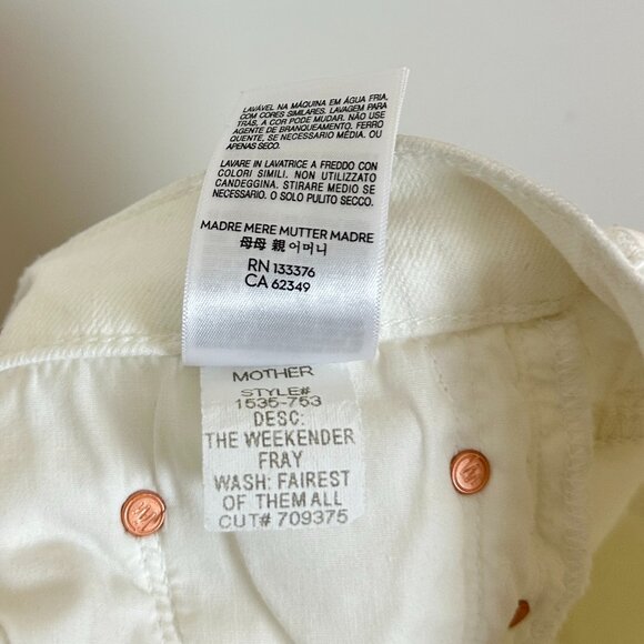 MOTHER The Weekender Fray Jeans in Wash Fairest Of Them All Size US 29 - Picture 11 of 14